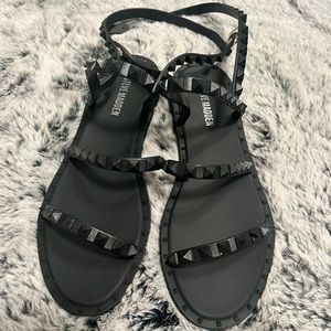 Steve Madden Black Studded Sandals